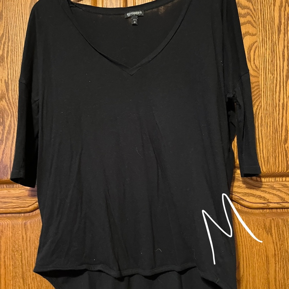 Black 3/4 sleeve tee